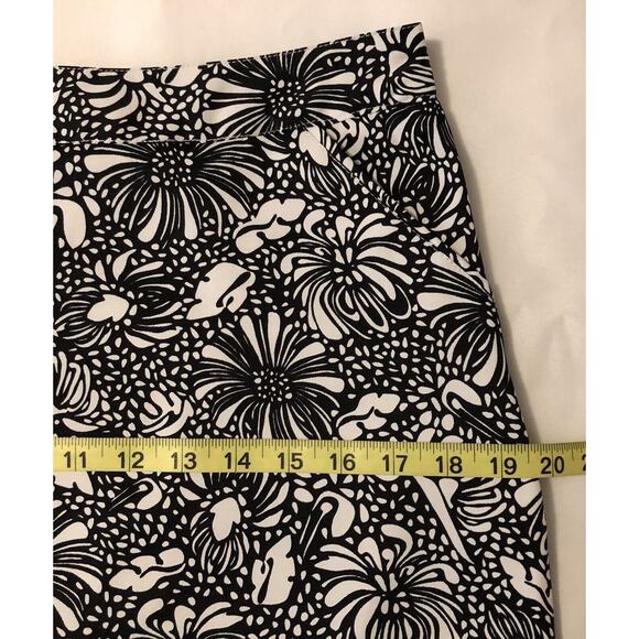 Coral Bay Golf Skirt Women Sz 6 Black White Floral Print Shorts Skort Athleisure - Picture 11 of 12